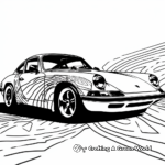 Abstract Porsche 911 Coloring Pages for Artists 3