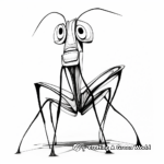 Abstract Praying Mantis Coloring Pages 2