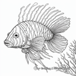 Abstract Pterois Lionfish Coloring Pages for Artists 4