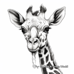 Abstract Realistic Giraffe Coloring Pages 2