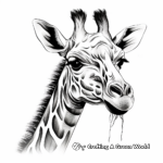 Abstract Realistic Giraffe Coloring Pages 4