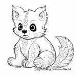 Abstract Red Panda Coloring Pages for Artists 1