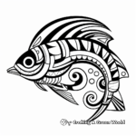 Abstract Salmon Art Coloring Pages for Creatives 1