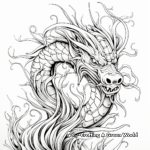 Abstract Sea Dragon Coloring Pages for Artists 1
