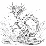 Abstract Sea Dragon Coloring Pages for Artists 3