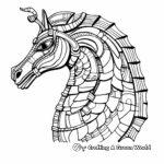 Abstract Seahorse Coloring Pages for Artists 2