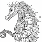 Abstract Seahorse Coloring Pages for Artists 4