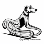Abstract Sled Dog Coloring Pages for Adventurous Artists 1