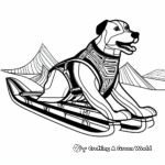 Abstract Sled Dog Coloring Pages for Adventurous Artists 2