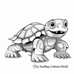 Abstract Snapping Turtle Coloring Pages for Artists 1