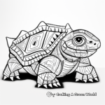 Abstract Snapping Turtle Coloring Pages for Artists 3