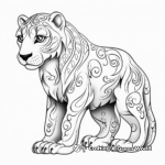 Abstract Snow Leopard Coloring Pages For Artists 1