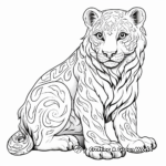 Abstract Snow Leopard Coloring Pages For Artists 4
