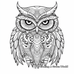 Abstract Snowy Owl Coloring Pages for Artists 1