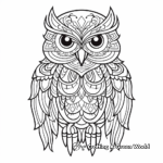 Abstract Snowy Owl Coloring Pages for Artists 2