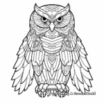 Abstract Snowy Owl Coloring Pages for Artists 3