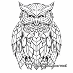 Abstract Snowy Owl Coloring Pages for Artists 4