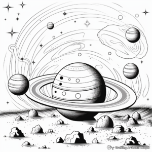 Abstract Solar System Coloring Pages for Artists 4
