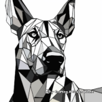 Abstract Stylized Doberman Coloring Pages for Art Lovers 2