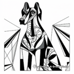 Abstract Stylized Doberman Coloring Pages for Art Lovers 4