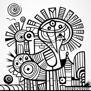 Abstract Thanks Giving Coloring Pages for Artists 3