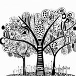 Abstract Tree Art Coloring Pages for Artists 4