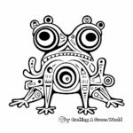 Abstract Tree Frog Coloring Pages for Artists 3