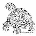 Abstract Turtle Coloring Pages 1