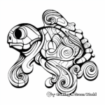 Abstract Turtle Coloring Pages 2