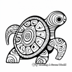 Abstract Turtle Coloring Pages for Artists 2