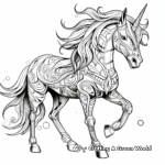 Abstract Unicorn Art Coloring Pages 1