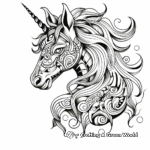 Abstract Unicorn Art Coloring Pages 3