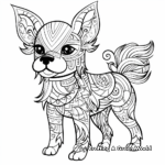 Abstract Unicorn Dog Coloring Pages for Artists 2