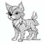 Abstract Unicorn Dog Coloring Pages for Artists 4