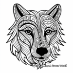 Abstract Wolf Coloring Pages for Artists 3
