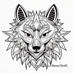 Abstract Wolf Mandala Art Coloring Pages 2