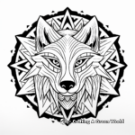 Abstract Wolf Mandala Art Coloring Pages 4