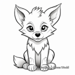 Abstract Wolf Pup Coloring Pages for Artists 3