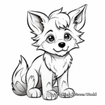 Abstract Wolf Pup Coloring Pages for Artists 4
