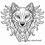 Abstract Wolf with Wings Coloring Pages for Artists 3