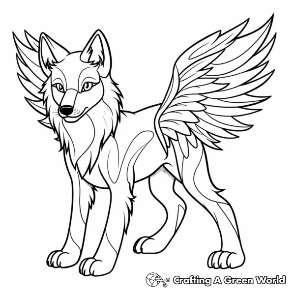 Wolves With Wings Coloring Pages - Free &amp; Printable!