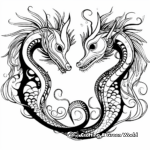 Abstraction Lovers Sea Dragon Coloring Pages 1
