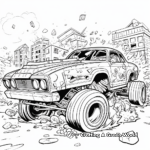 Action-Filled Demolition Derby Car Coloring Pages 2