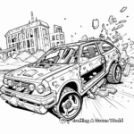 Action-Filled Demolition Derby Car Coloring Pages 3