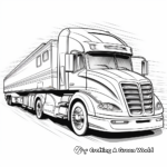 Action-Packed Car Carrier Semi Truck Trailer Coloring Pages 3