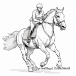 Action-Packed Dressage Horse Coloring Pages 2
