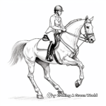 Action-Packed Dressage Horse Coloring Pages 3