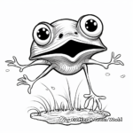 Action-packed Jumping Mushroom Frog Coloring Pages 4