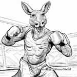 Action-Packed Kangaroo Boxing Coloring Pages 3