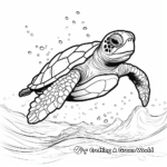 Action-Packed Leatherback Sea Turtle Coloring Pages 1